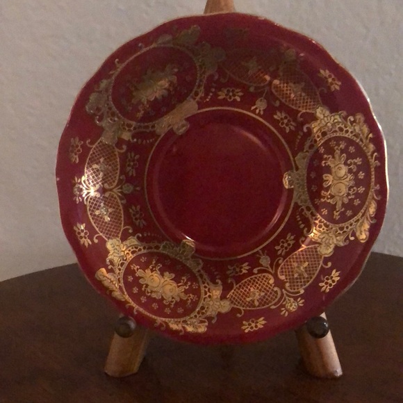 5️⃣ FOR $3️⃣! VINTAGE CHUBU HAND PAINTED “CHERRY EXCLUSIVE” CHINA SAUCER - Picture 3 of 8